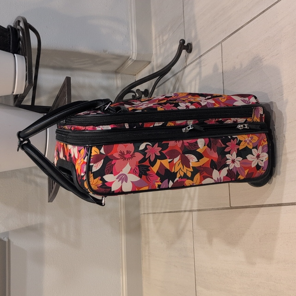 Vera Bradley Rolling Work Bag Rosa Floral - Picture 6 of 17